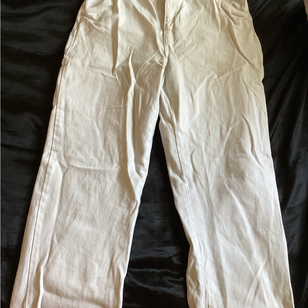 Cotton On White Cargo Pants Lightweight Relaxed Fit